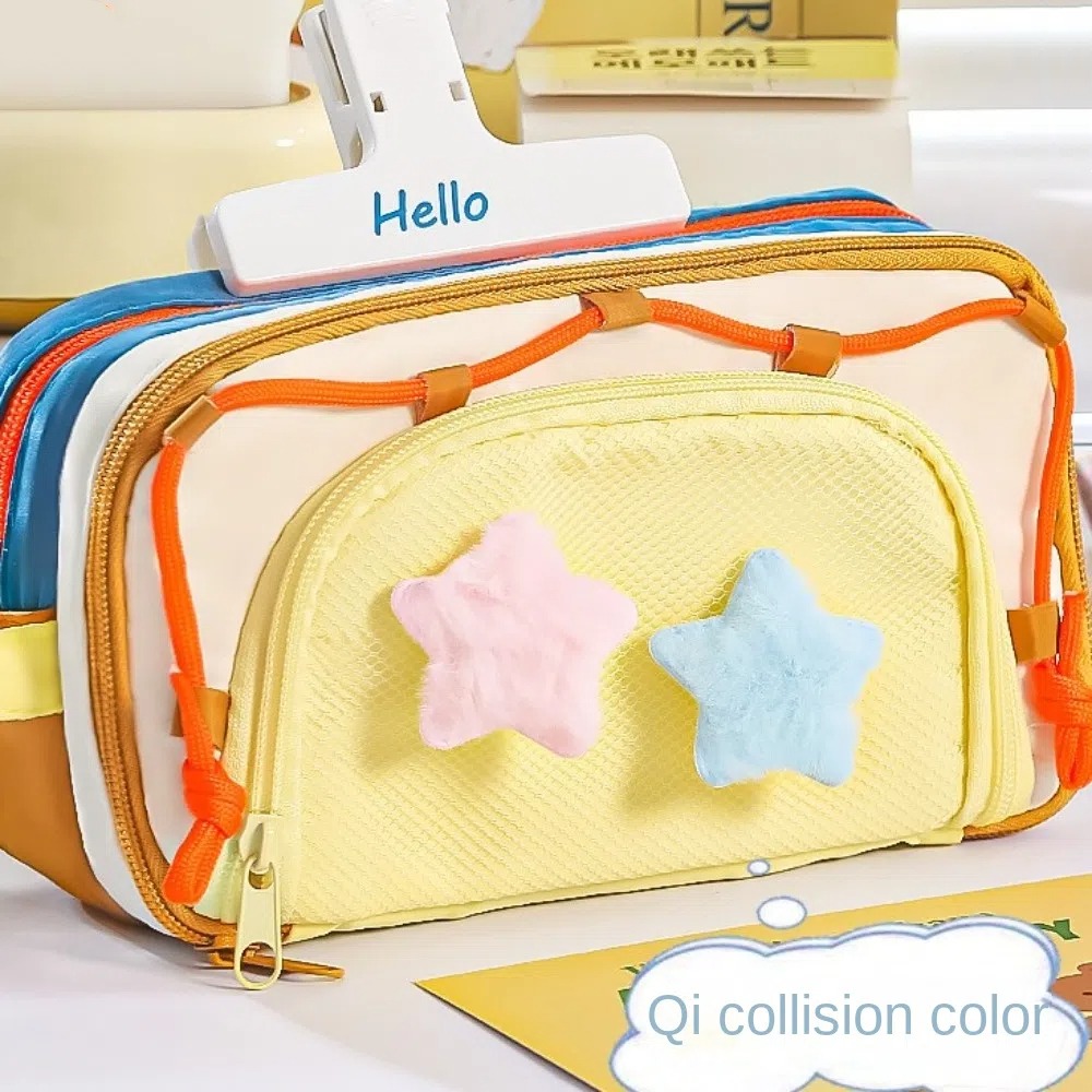Aesthetic Large Pencil Case Pouch - 7-warstwowy wielowarstwowy piórnik Y2K w kształcie