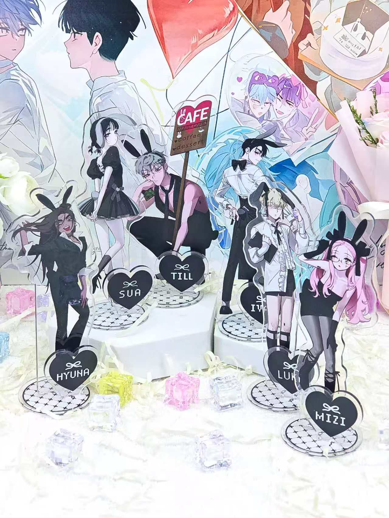 Desk Accessories - Zestaw 6/1 uroczych figurki z akrylu